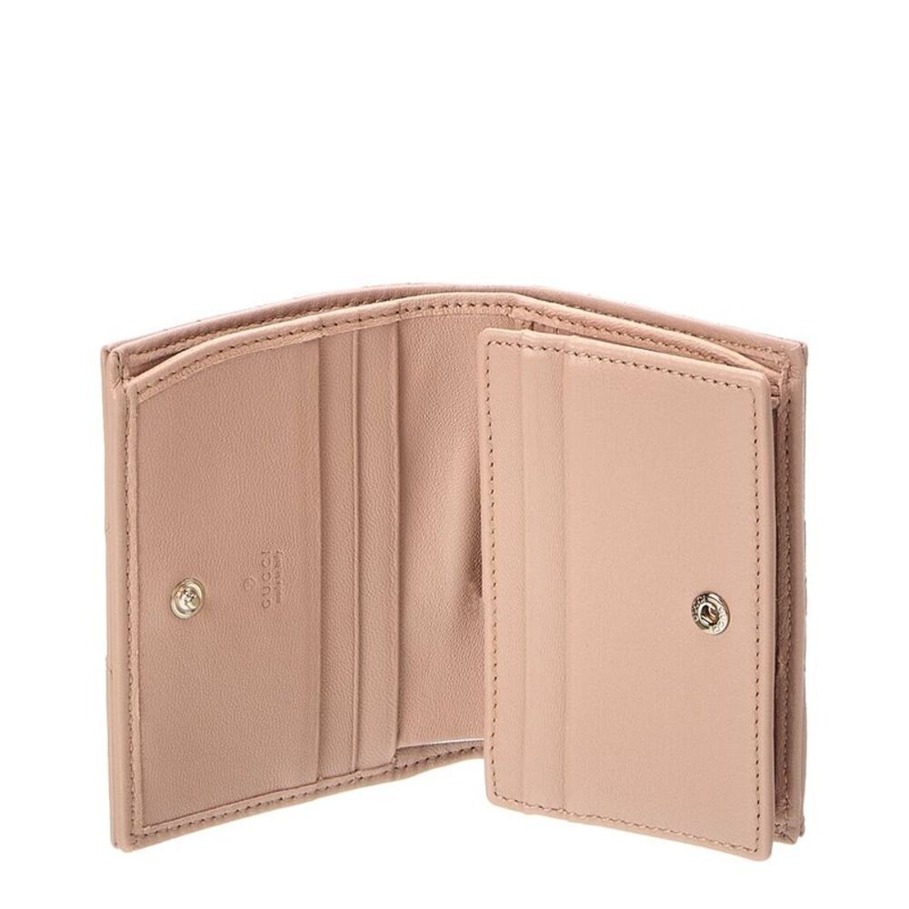Gucci Gg Marmont Leather Card Case, Beige - Picture 4 of 4
